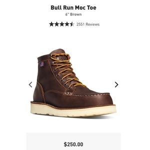 Mens Steele Toe Danner Boots - Bull Run Moc Toe 6”